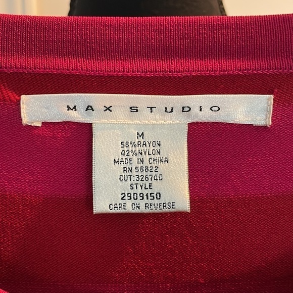 Max Studio Sweater Dress Size M Multicolor Stripes Business Feminine Effortless - Picture 3 of 14